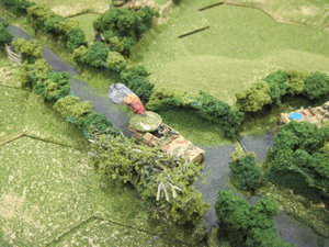 British 2" mortar fire demolishes another German AFV