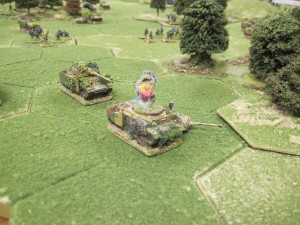 Another Panzer IV destroyed leaving the last functioning German tank in the Hex behind