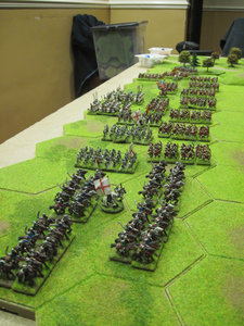 English Army initial deployment